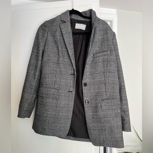Everlane Wool Plaid Blazer - Size 0